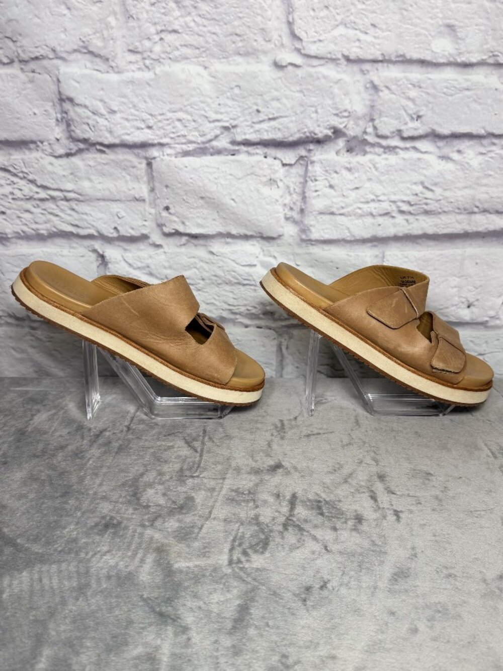 Nisolo Tan Leather Platform Slides